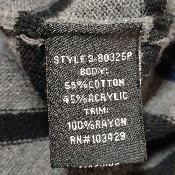 Intro. Sweater Women's Black/Green Plaid Hem Sweater Size 3X - Picture 8 of 8